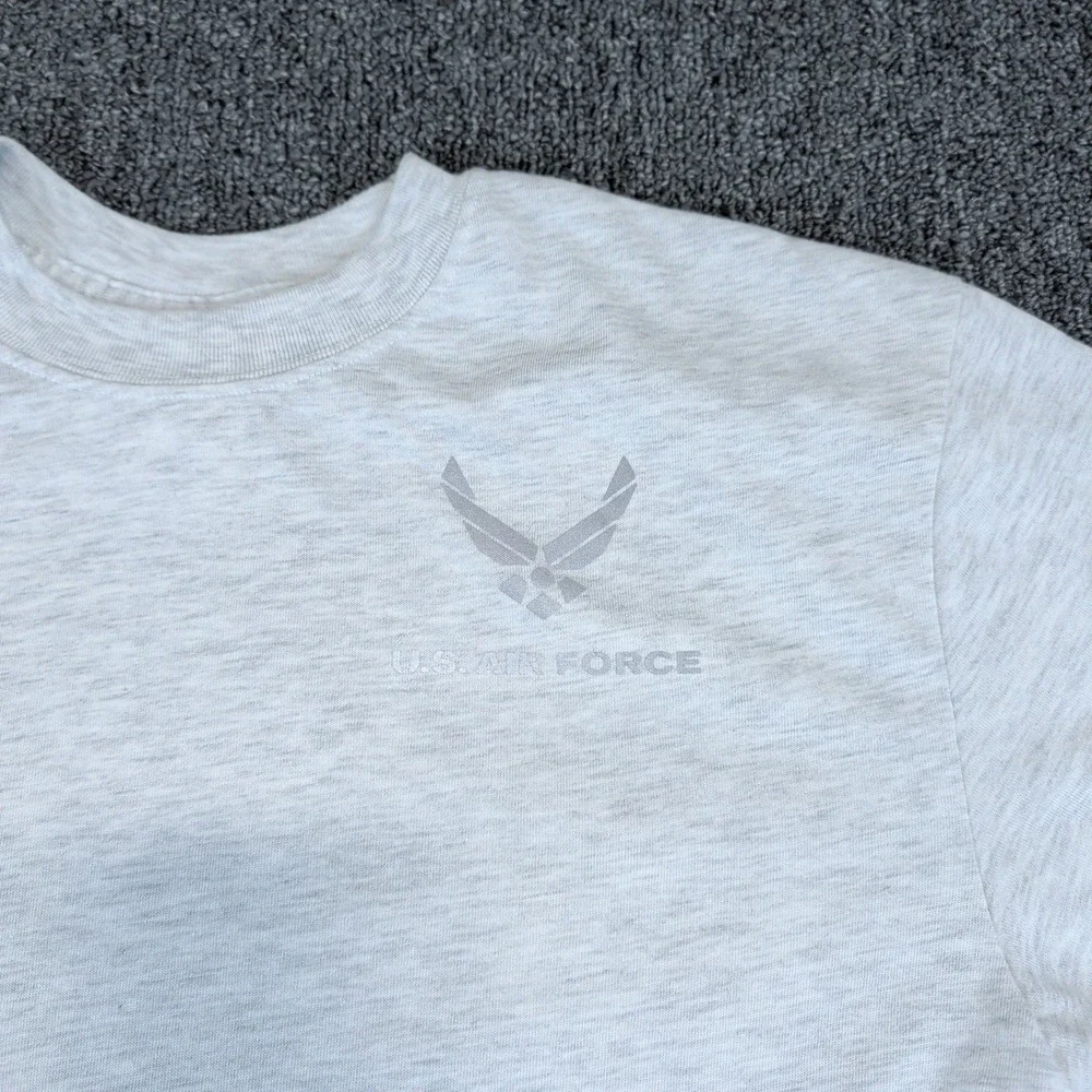 Soffe Military US Air Force PT Shirt Men Small Gray Reflective Training Tee S